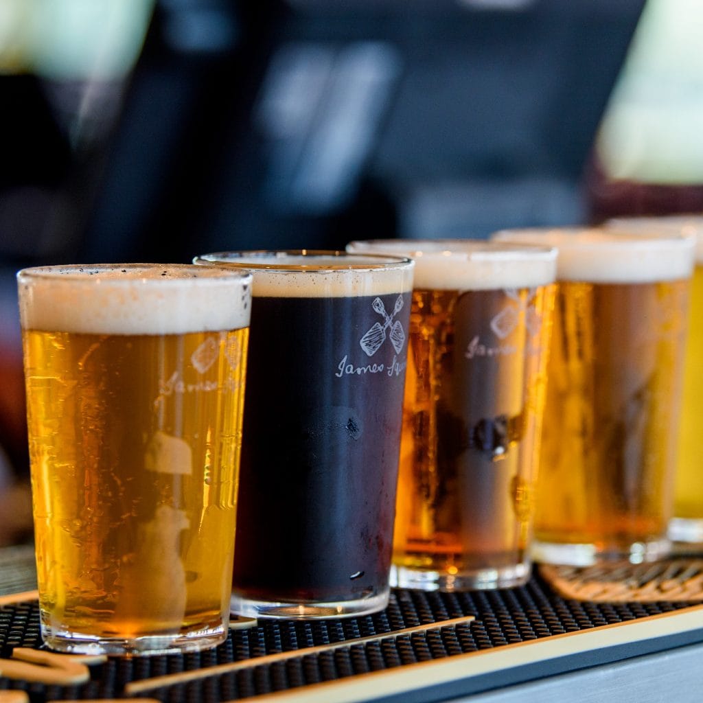 a lineup of James Squire beers